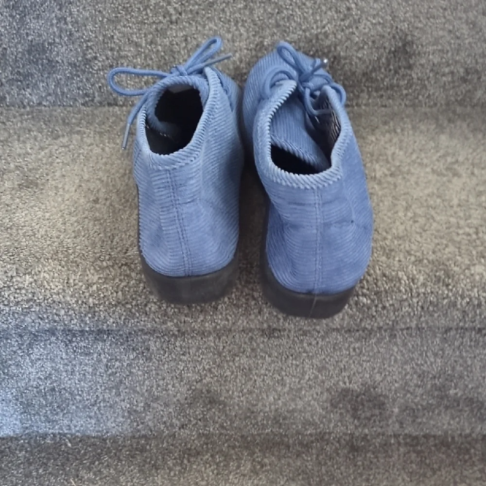 Stylish Blue Women's Corduroy Ankle Boots